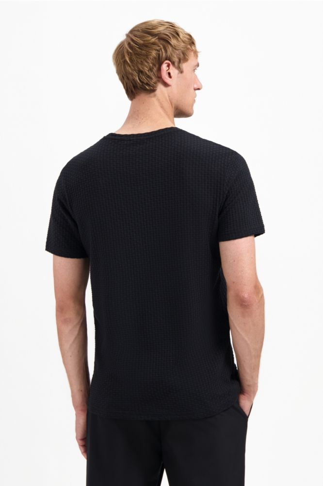 GESTRUCTUREERD T SHIRT 29360791 020 BLACK